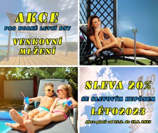 Sleva na venkovní chlazení 20% se slevovým kupónem "LÉTO2023". Kupón stačí zadat v nákupním košíku....