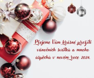 Firemní dovolená od 20. 12. 2023 do 7. 1. 2024.